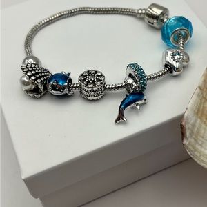 567 - AMT Beached Themed Bracelet with Seven Beautiful Charms